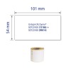 Enkelteikning etikett, Artikkel: AS0722420, Rulleetiketter, Format: 54 x 101 mm, 220 etiketter/rull?