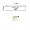 Enkeltside etikett, Artikkel: AS0722470, Rulleetiketter, Format: 38 x 190 mm, 110 etiketter/rull