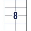 Stanse-tegning enkeltark A4, Artikkel: B3427-50, Ultra-resistente folie-etiketter, Format: 105 x 74 mm, 8 etiketter/ark?