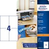 Pakningsavbildning med kortark: Avery Zweckform utskrivbare kort, Artikkel: C32252-25, Format: 148 x 105 mm, Skriveegnethet: Inkjet, fargelaser, svart-hvitt laser, kopimaskin, Innhold: 100 kort / 25 ark, 4 kort/ark.