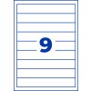 Stansetegning enkeltark A4, Artikkel: C32266-10, Registerinnstikkskjold, Hjemmekontor, Småpakke, Format: 30 x 190 mm, 9 stykker/ark.