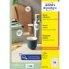 Pakningsbilde: Avery Zweckform Runde Etiketten, Artikkel: L3415-10, Format: ⌀ 40 mm, Skriveregenskap: Inkjet, Laser s/hv, Fargelaser, Innhold: 240 etiketter / 10 ark, 24 etiketter/ark.