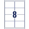 Illustrasjon enkelark, Artikkel: L4715REV-20, Værbestandige etiketter, avtagbare, Format: 99,1 x 67,7 mm, 8 etiketter/ark.