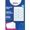 Pakningsbilde: Avery Zweckform, Artikkel: L4727-20, Format: 54 x 90 mm, Skriveregenskaper: Inkjet, fargelaser, svart/hvitt laser, kopimaskin, Innhold: 200 innstikkort / 20 ark.