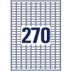 Stansekunst A4 enkeltblad, Artikkel: L4730REV-25, universaletiketter, avtakbare, format: 17,8 x 10 mm, 270 etiketter/ark.