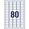 Stanseutkast enkeltark A4, Artikkel: L4732REV-10, etiketter, avtagbare, hjemmekontor, liten pakke, format: 35,6 x 16,9 mm, 80 etiketter/ark
