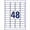 Stanseutskrift enkeltside A4, Artikkel: L4736REV-10, etiketter, avtakbare, Hjemmekontor, liten pakke, Format: 45,7 x 21,2 mm, 48 etiketter/ark.