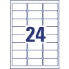 Stansemal enkeltark A4, Artikkel: L4773REV-20, Værbestandige etiketter, avtagbar, Format: 63,5 x 33,9 mm, 24 etiketter/ark.