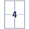 Stanse-tegning enkeltark A4, Artikkel: L4774REV-20, Værbestandige etiketter, avtakbare, Format: 99,1 x 139 mm, 4 etiketter/ark.