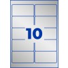 Stansemalingsark A4, Artikkel: L6012-20, typeskilt-etiketter, format: 96 x 50,8 mm, 10 etiketter/ark.