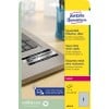 Pakningsbilde: Avery Zweckform sølvfargede typeskilt-etiketter, artikkel: L6013-8, format: 210 x 297 mm, utskriftskompatibilitet: laser s/h, innhold: 8 etiketter / 8 ark, 1 etikett/ark?