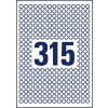 Stansemal enkeltside A4, Artikkel: L6019REV-25, Runde etiketter, avtagbare, Format: ⌀ 10 mm, 315 etiketter/ark?