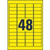 Stansemal enkeltark A4, Artikkel: L6103-20, Værbestandige folieetiketter, Format: 45,7 x 21,2 mm, 48 etiketter/ark.