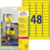 Pakkebilde med etikettark: Avery Zweckform Værbestandige folieetiketter, Artikkel: L6103-20, Format: 45,7 x 21,2 mm, Egnet for skriver: Laser s/h, Innhold: 960 etiketter / 20 ark, 48 etiketter/ark?
