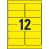 Stansemal enkeltark A4, Artikkel: L6107-20, Værbestandige folieetiketter, Format: 99,1 x 42,3 mm, 12 etiketter/ark.