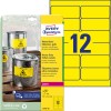 Pakningsbilde med etikettark: Avery Zweckform værbestandige folieetiketter, artikkel: L6107-20, format: 99,1 x 42,3 mm, utskriftsegnet for: Laser s/hv, innhold: 240 etiketter / 20 ark, 12 etiketter/ark?