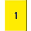 Stanse-tegning enkeltark A4, Artikkel: L6111-20, Værbestandige folieetiketter, Format: 210 x 297 mm, 1 etikett/ark