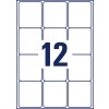 Stanse-tegning enkeltark A4, Artikkel: L7164-100, adresseetiketter, format: 63,5 x 72 mm, 12 etiketter/ark.
