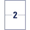 Stansemal enkeltark A4, Artikkel: L7168B-100, forsendelsesetiketter, Format: 199,6 x 143,5 mm, 2 etiketter/ark.