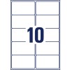 Stanse-tegning enkeltark A4, Artikkel: L7173-100, adresse-etiketter, format: 99,1 x 57 mm, 10 etiketter/ark.