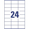 Stansetegning enkeltark A4, Artikkel: L7180-100, Format: 70 x 36 mm, 24 etiketter/ark.