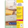 Pakningsbilde: Avery Zweckform transparente fraktetiketter, for laserskrivere, artikkel: L7560-25, format: 63,5 x 38,1 mm, utskriftsegnet for: Laser s/hv, fargelaser, innhold: 525 etiketter / 25 ark, 21 etiketter/ark.