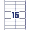 Stansemønster enkeltark A4, Artikkel: L7562-25, Adresseetiketter, Format: 99,1 x 33,9 mm, 16 etiketter/ark.