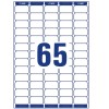 Stansetegning Enkelark A4, Artikkel: L7651-100, adresseetiketter, format: 38,1 x 21,2 mm, 65 etiketter/ark.