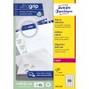 Pakningsbilde: Avery Zweckform Hvite adresseetiketter for laserskrivere, Artikkel: L7651-100, Format: 38,1 x 21,2 mm, Skriveregenskaper: Laser s/hv, fargelaser, Innhold: 6.500 etiketter / 100 ark, 65 etiketter/ark
