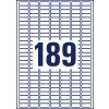 Stansediagram enkelark A4, Artikkel: L7658-25, Mini-organisasjons-etiketter, Format: 25,4 x 10 mm, 189 etiketter/ark