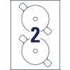 Stanse-tegning enkeltark A4, Artikkel: L7676-25, CD-etiketter SuperSize, Format: ⌀ 117 mm, 2 etiketter/ark.