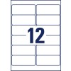 Stansetegning enkeltark A4, Artikkel: L7913-10, Ultra-resistente folieetiketter, Format: 99,1 x 42,3 mm, 12 etiketter/ark.