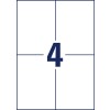 Stansemal enkeltark A4, Artikkel: LR3483, resirkulerte universelle etiketter, format: 105 x 148 mm, 4 etiketter/ark