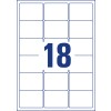 Stansetegning enkeltark A4, Artikkel: LR7161-100, Resirkulerte adresseetiketter, Format: 63,5 x 46,6 mm, 18 etiketter/ark?