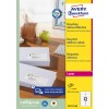 Pakningsillustrasjon: Avery Zweckform resirkulerings fraktetiketter, artikkel: LR7177-100, format: 99,1 x 42,3 mm, utskriftskompatibilitet: Laser svart/hvitt, fargelaser, innhold: 1.200 etiketter / 100 ark, 12 etiketter/ark.