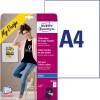 Pakkebilde med etikettark: Avery Zweckform Transferfolie for fargede tekstiler, Artikkel: MD1003, Format: 210 x 297 mm, Skriverkompatibilitet: Inkjet, Innhold: 4 ark, /ark?