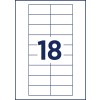 Stansetekning for enkeltark A4, Artikkel: POL30MA02-5DR, Navneskilt, Format: 70 x 30 mm.
