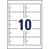 Stanse-tegning enkeltark, Artikkel: T3001-10, Etikett, Format: 90 x 50 mm, 10 etiketter/ark.
